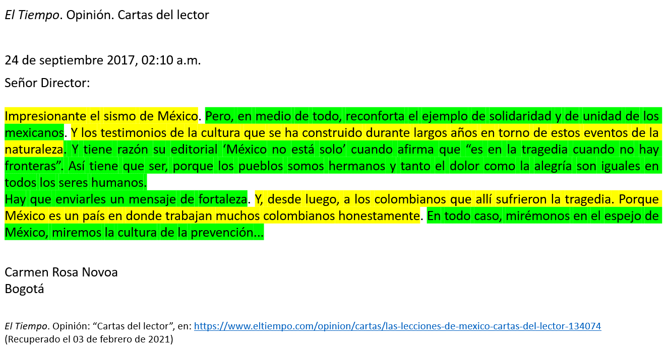 Carta De Opinion