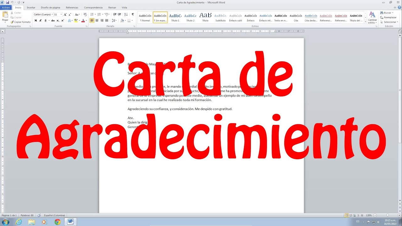 Carta De Agradecimiento Al Gobernador Por Una Beca