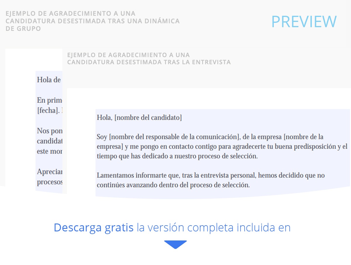 Ejemplo De Carta De Agradecimiento En Proceso De Selección