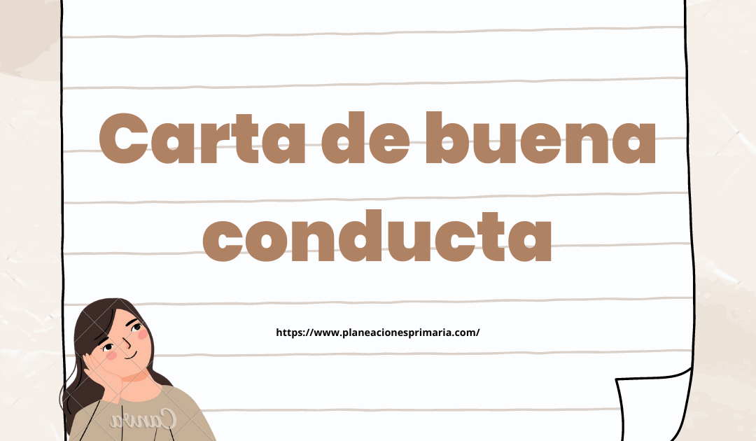 Carta de buena conducta secundaria Carta Creativa