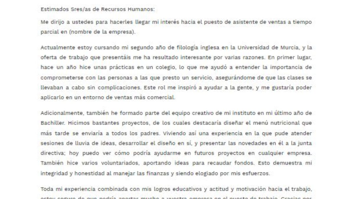 Carta de motivación para beca - Carta Creativa