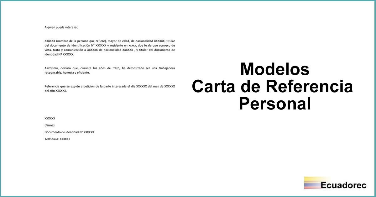 Carta de referencia personal - Carta Creativa