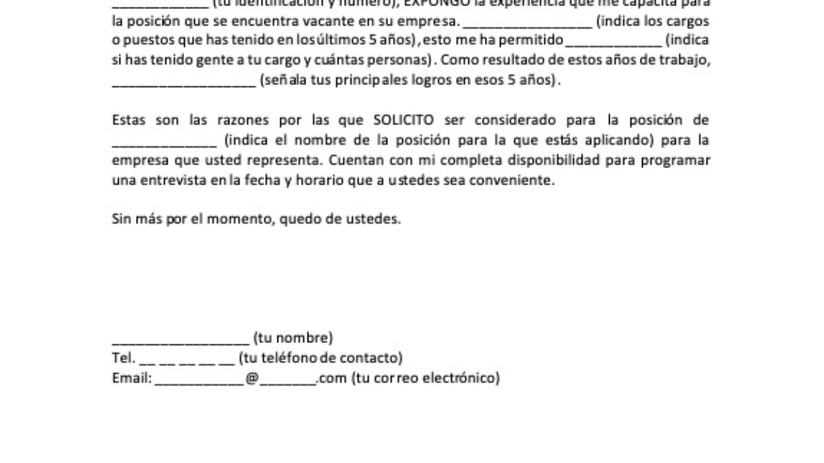 Carta De Solicitud Para Abrir Un Negocio