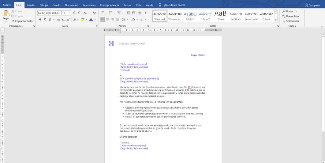 Como Se Hace Una Carta Compromiso cartacreativa.org